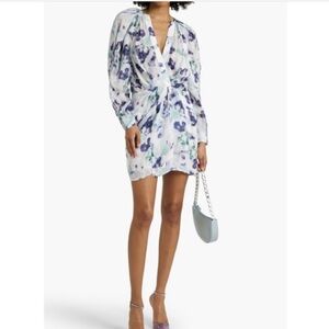 IRO Odine Wrap Effect Mini Dress Size 36/4US/S